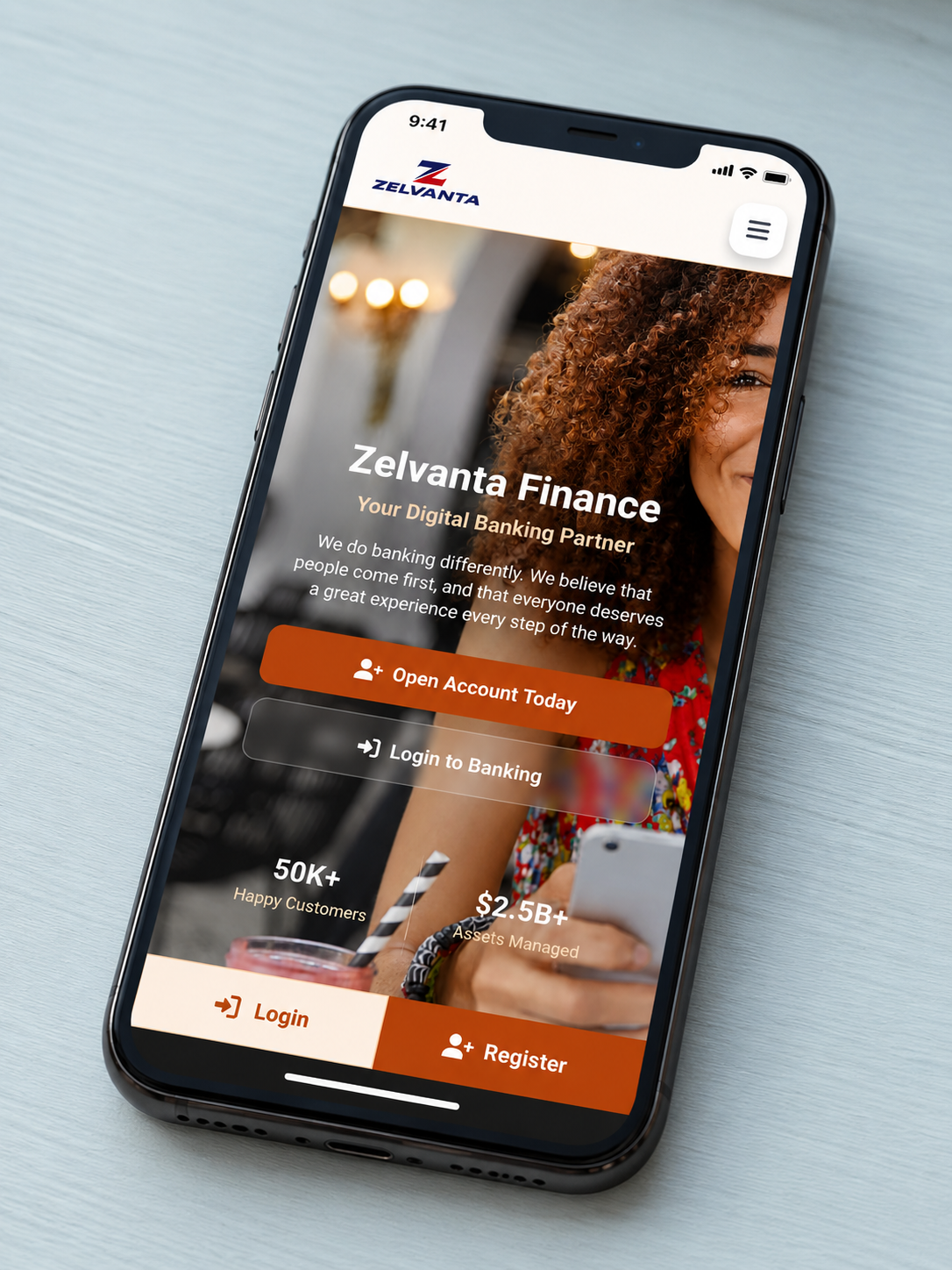 Zelvanta Finance mobile app preview